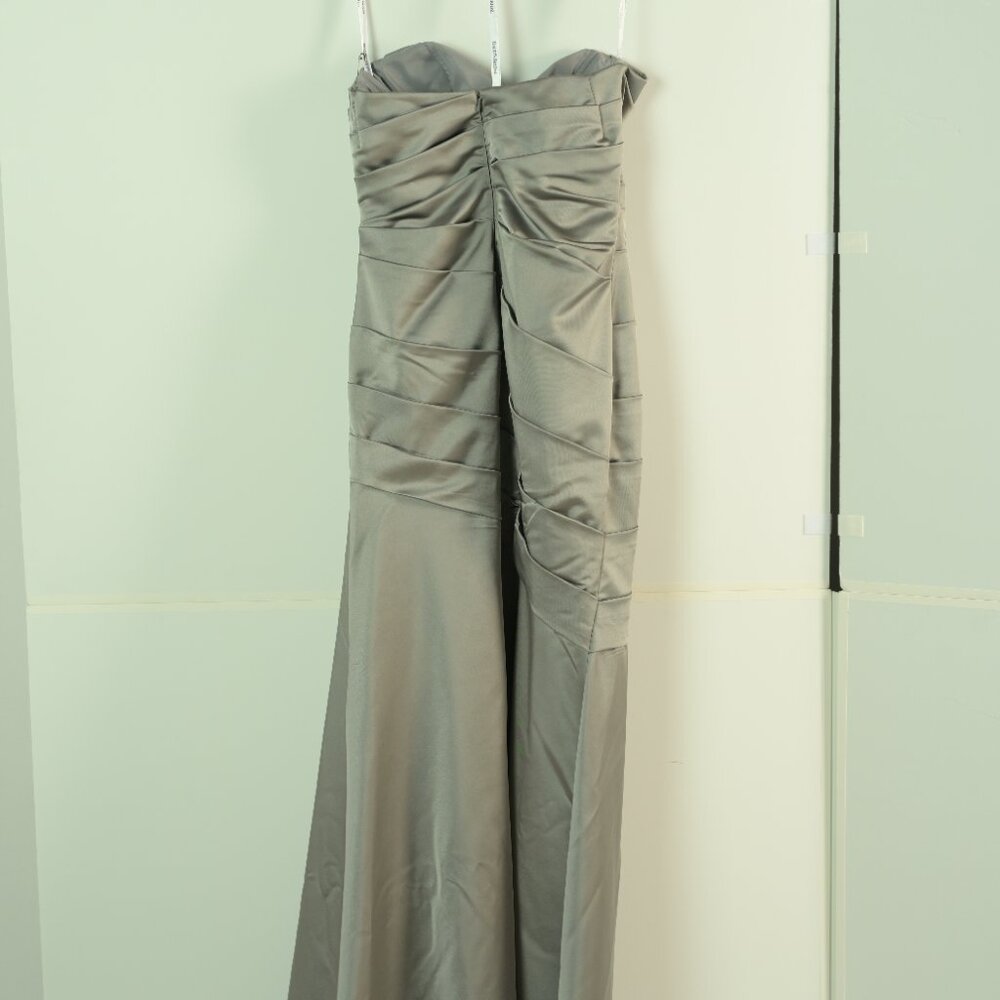 Strapless Silver Formal Dress - Picture 4 of 4